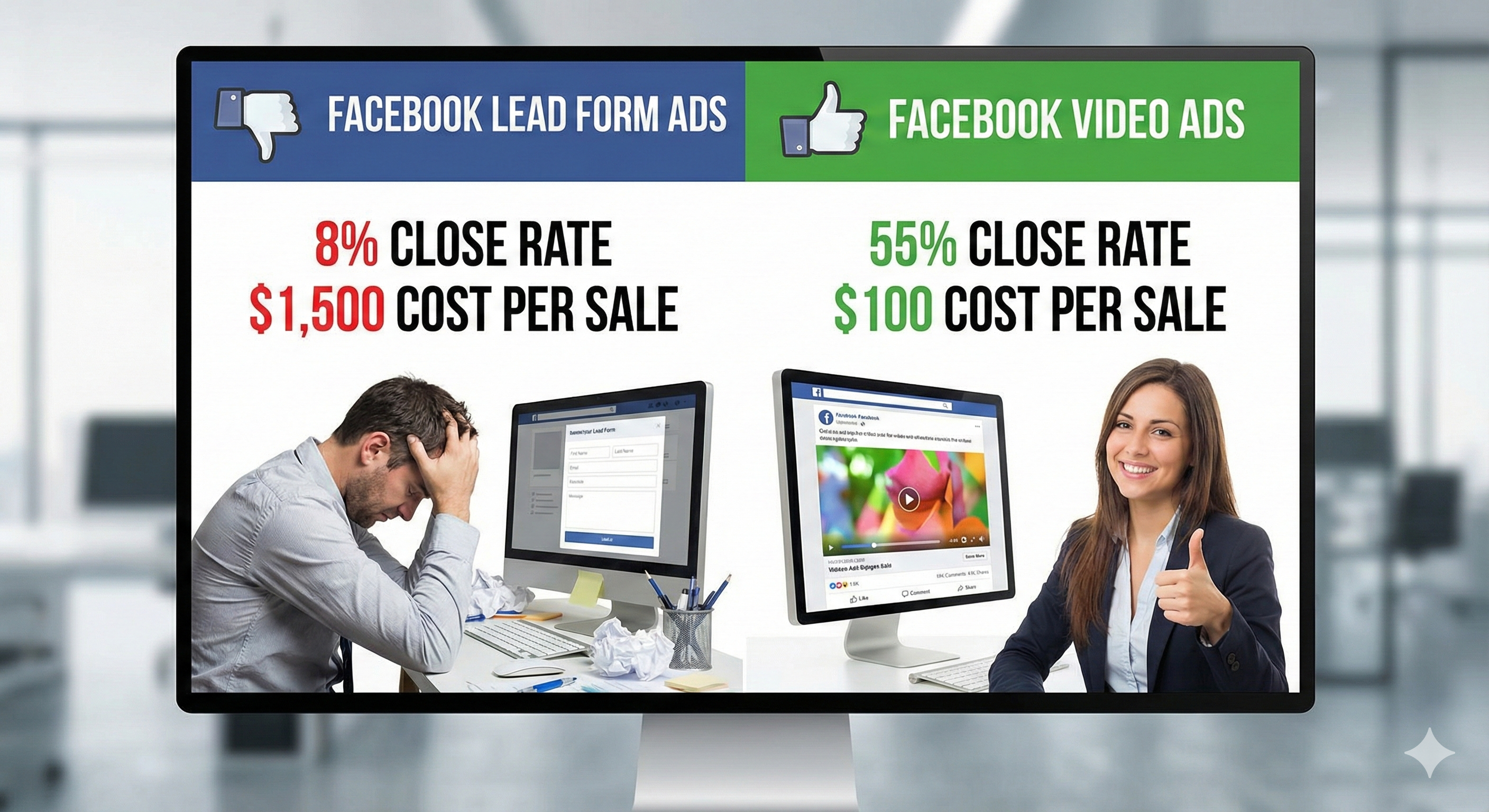 Facebook lead generation comparison: lead forms vs video ads